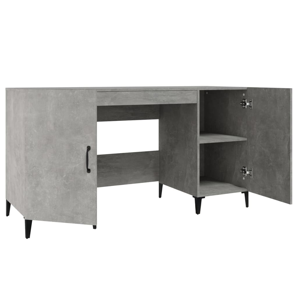 Bureau Gris béton 140x50x75 cm Bois d'ingénierie - XIOS