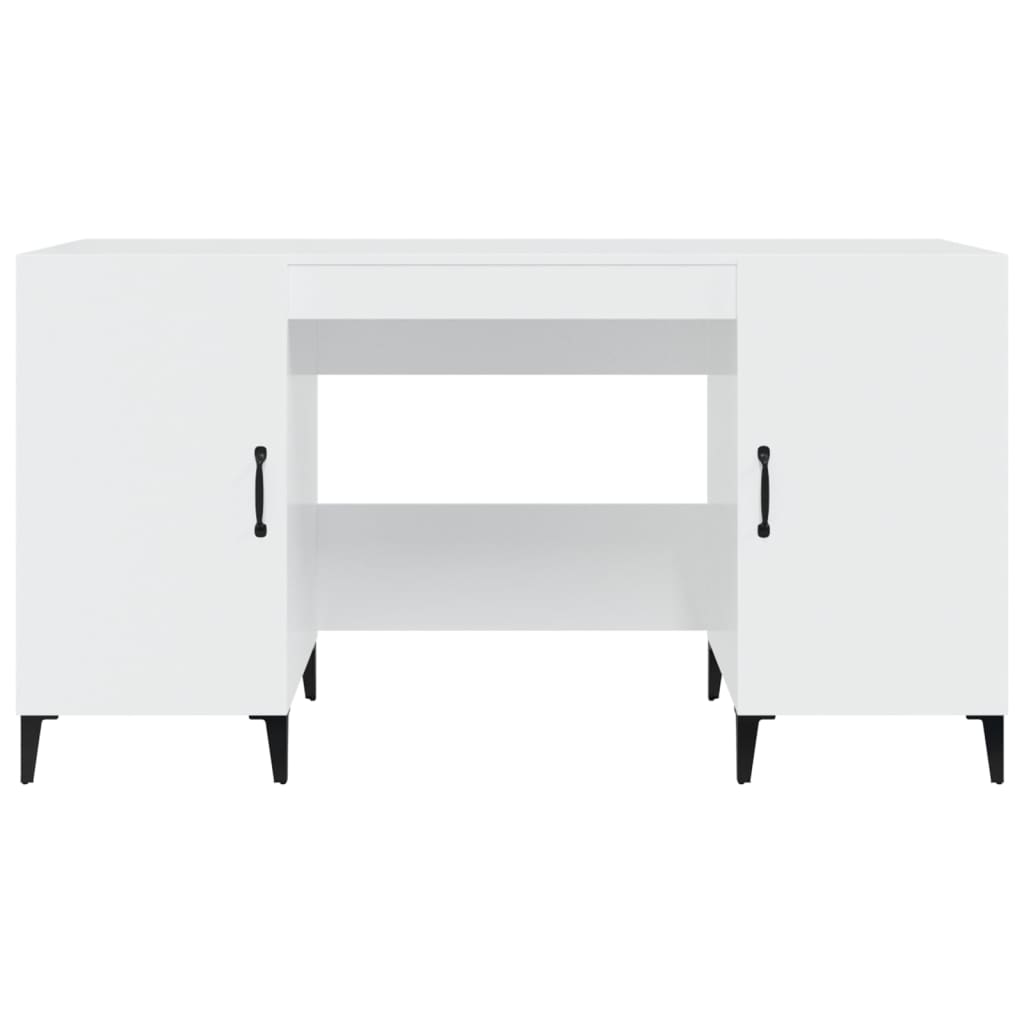 Bureau Blanc brillant 140x50x75 cm Bois d'ingénierie - XIOS
