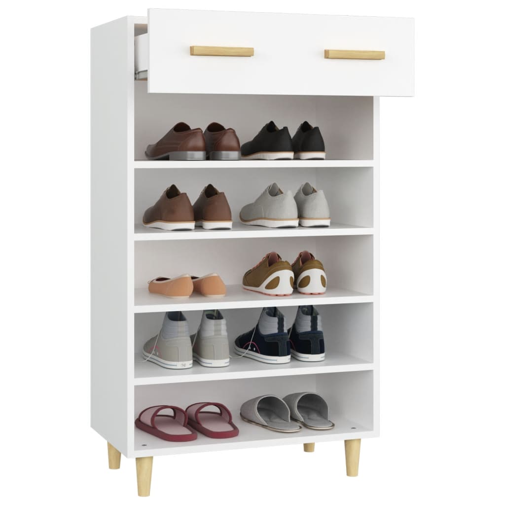 Armoire à chaussures Blanc 60x35x105 cm Bois d'ingénierie - XIOS