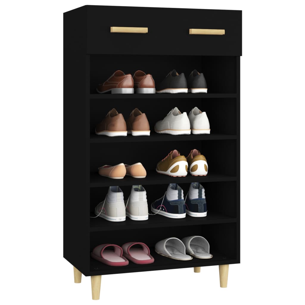 Armoire à chaussures Noir 60x35x105 cm Bois d'ingénierie - XIOS