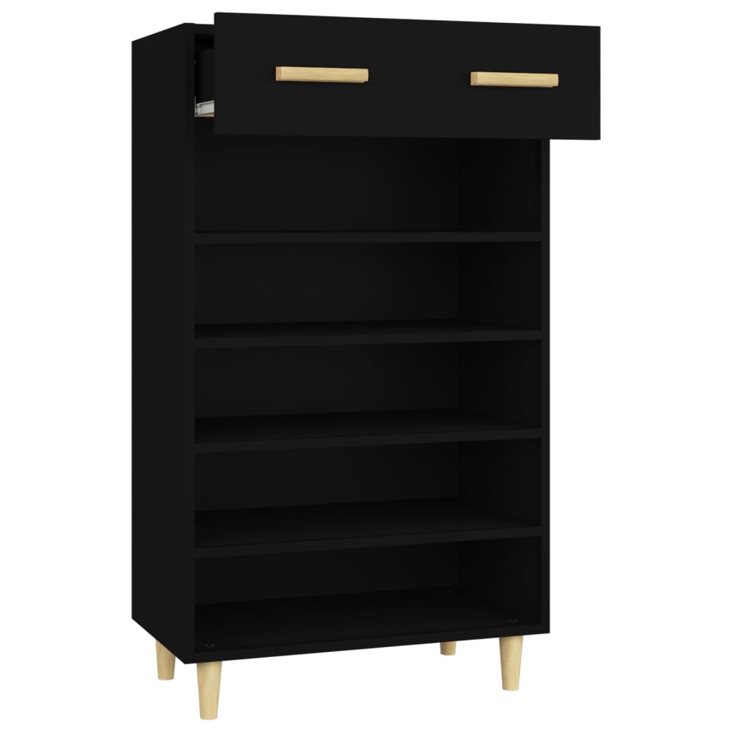 Armoire à chaussures Noir 60x35x105 cm Bois d'ingénierie - XIOS