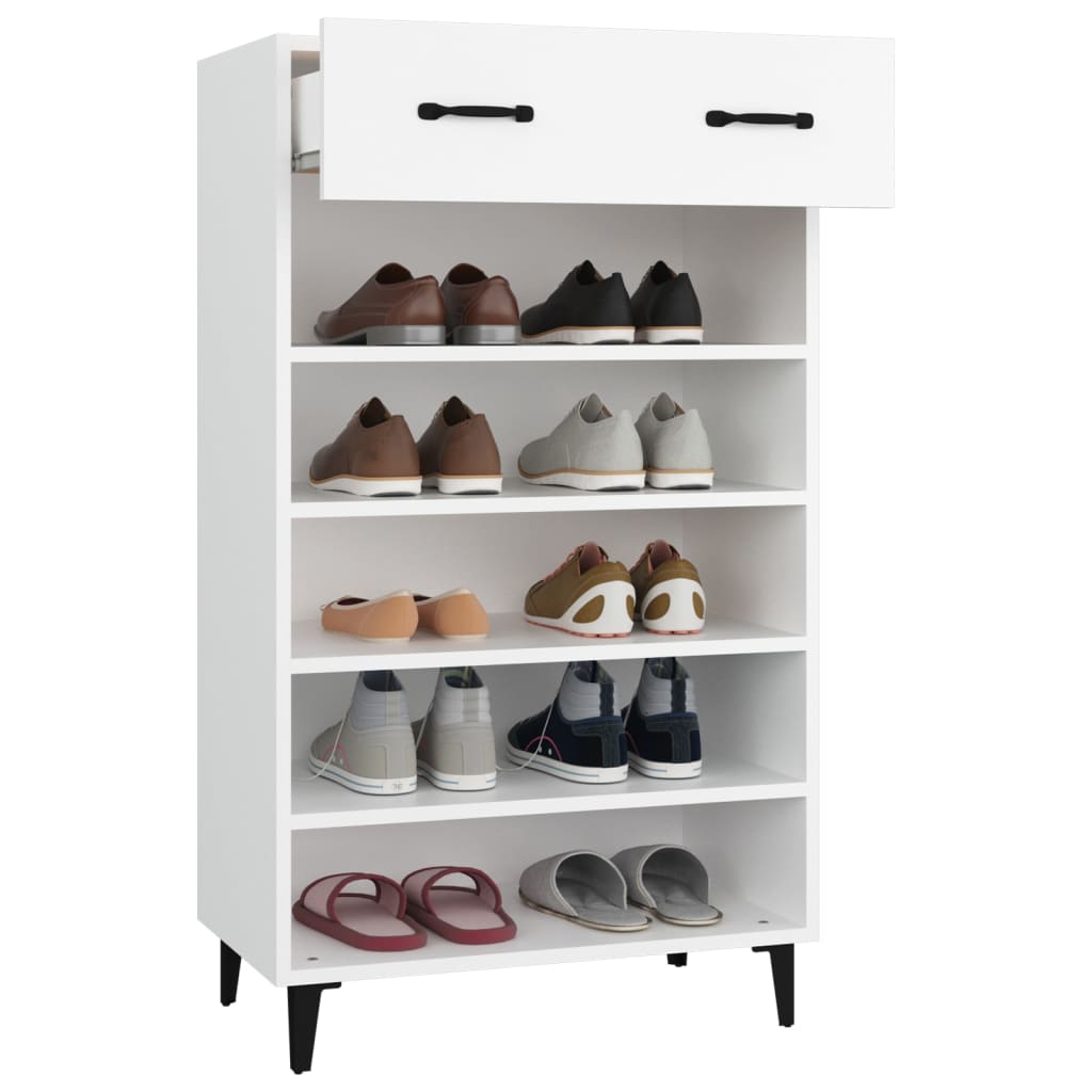 Armoire à chaussures Blanc 60x35x105 cm Bois d'ingénierie - XIOS
