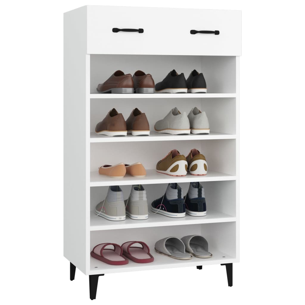 Armoire à chaussures Blanc 60x35x105 cm Bois d'ingénierie - XIOS