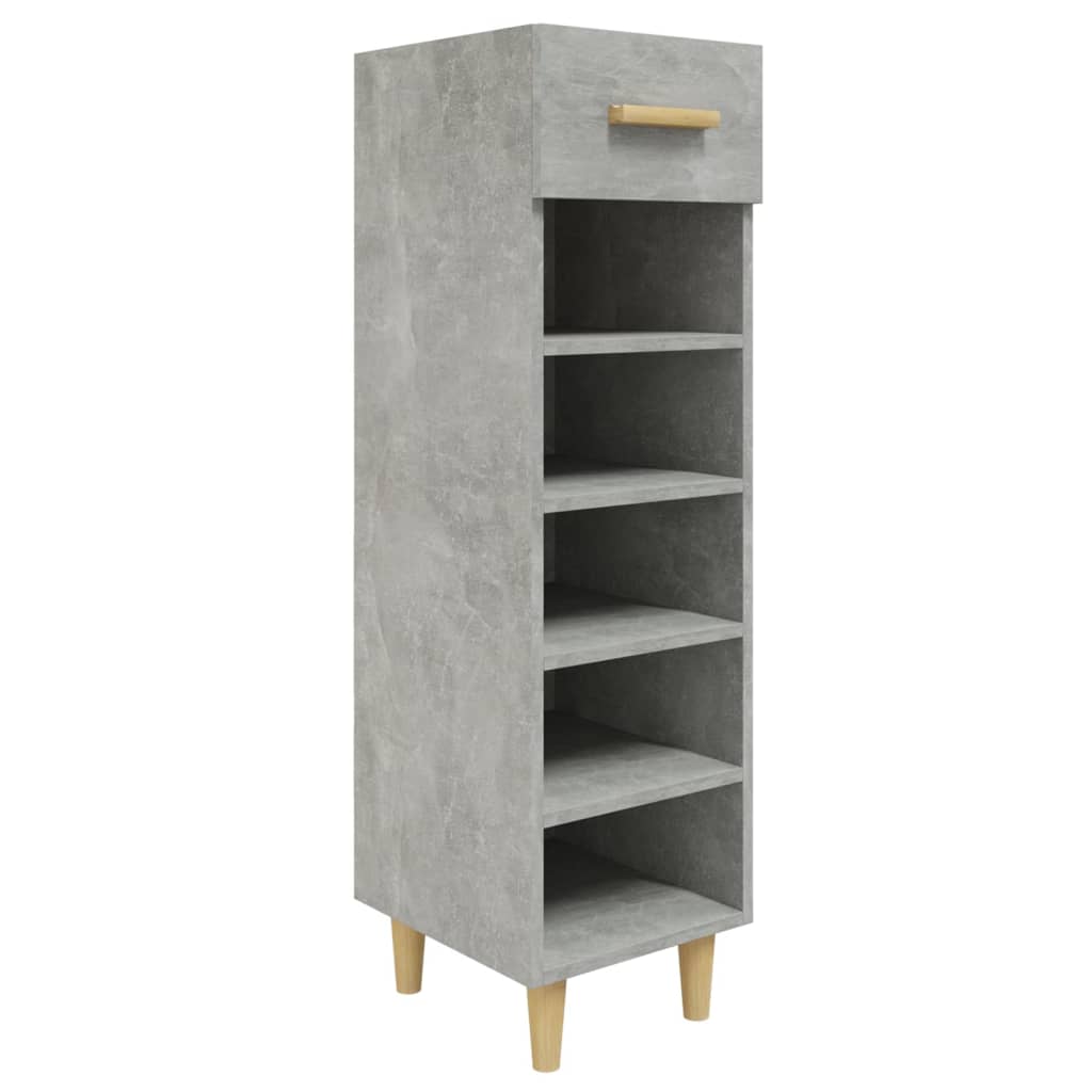 Armoire à chaussures Gris béton 30x35x105 cm Bois d'ingénierie - XIOS