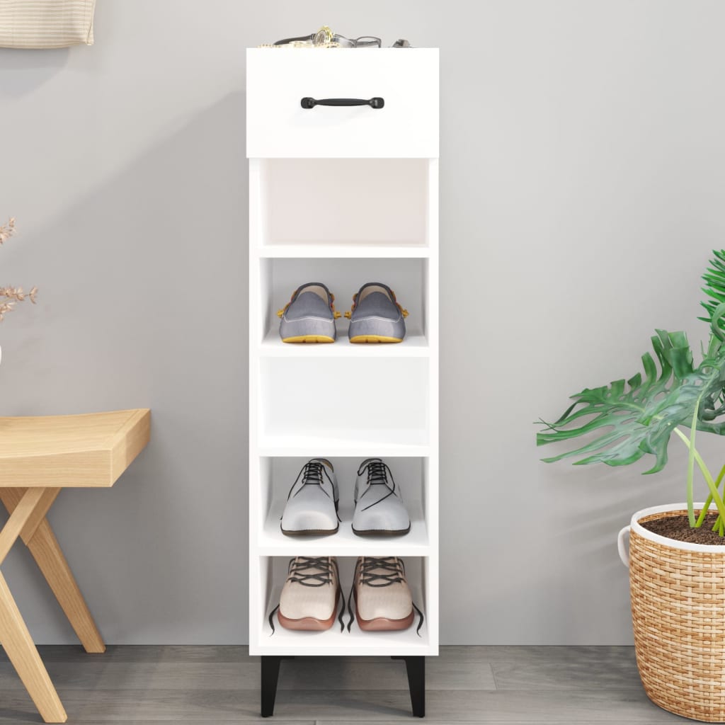 Armoire à chaussures blanc 30x35x105 cm bois d'ingénierie - XIOS