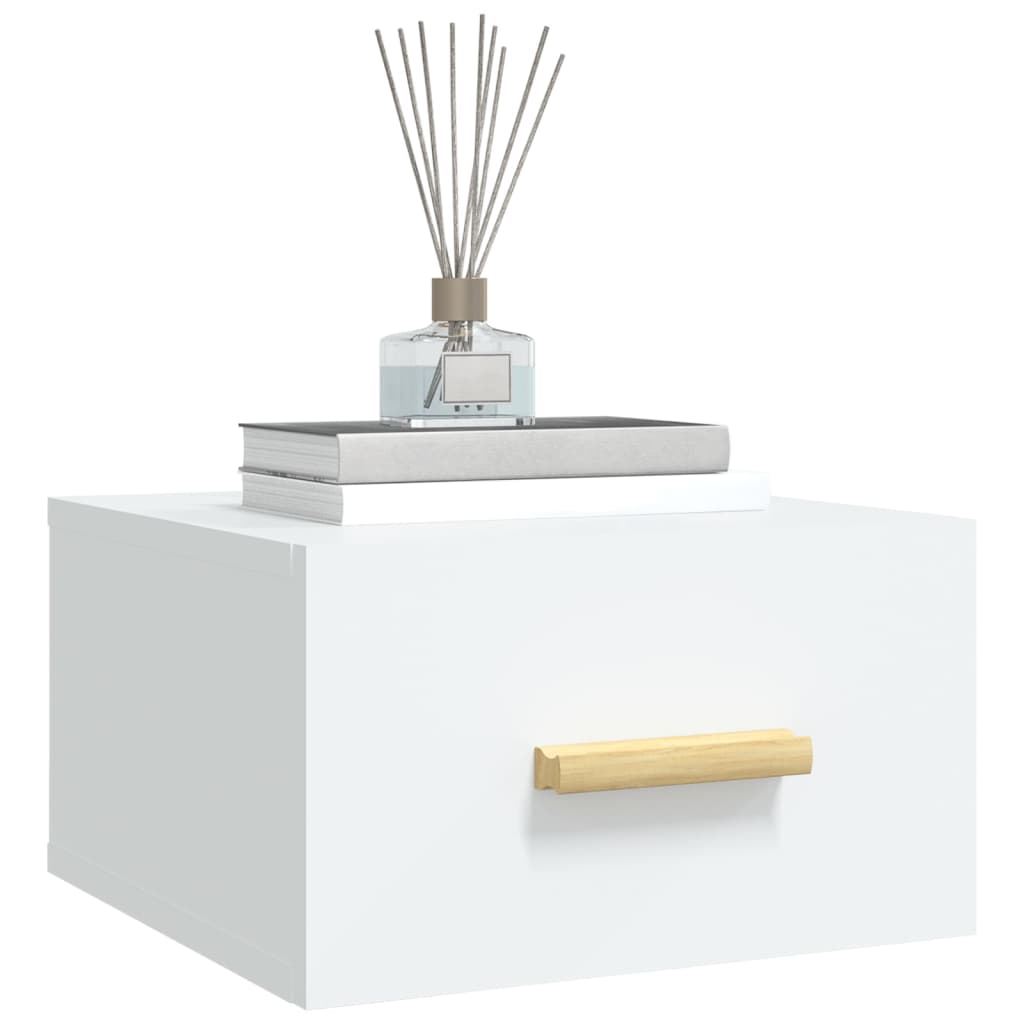 Table de chevet murale blanc 35x35x20 cm - XIOS