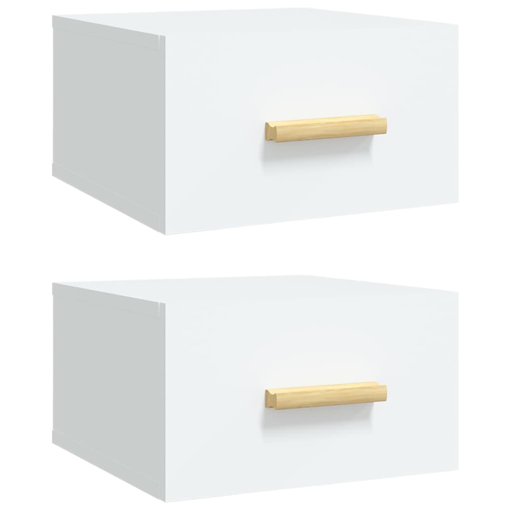 Tables de chevet murales 2 pcs blanc 35x35x20 cm - XIOS