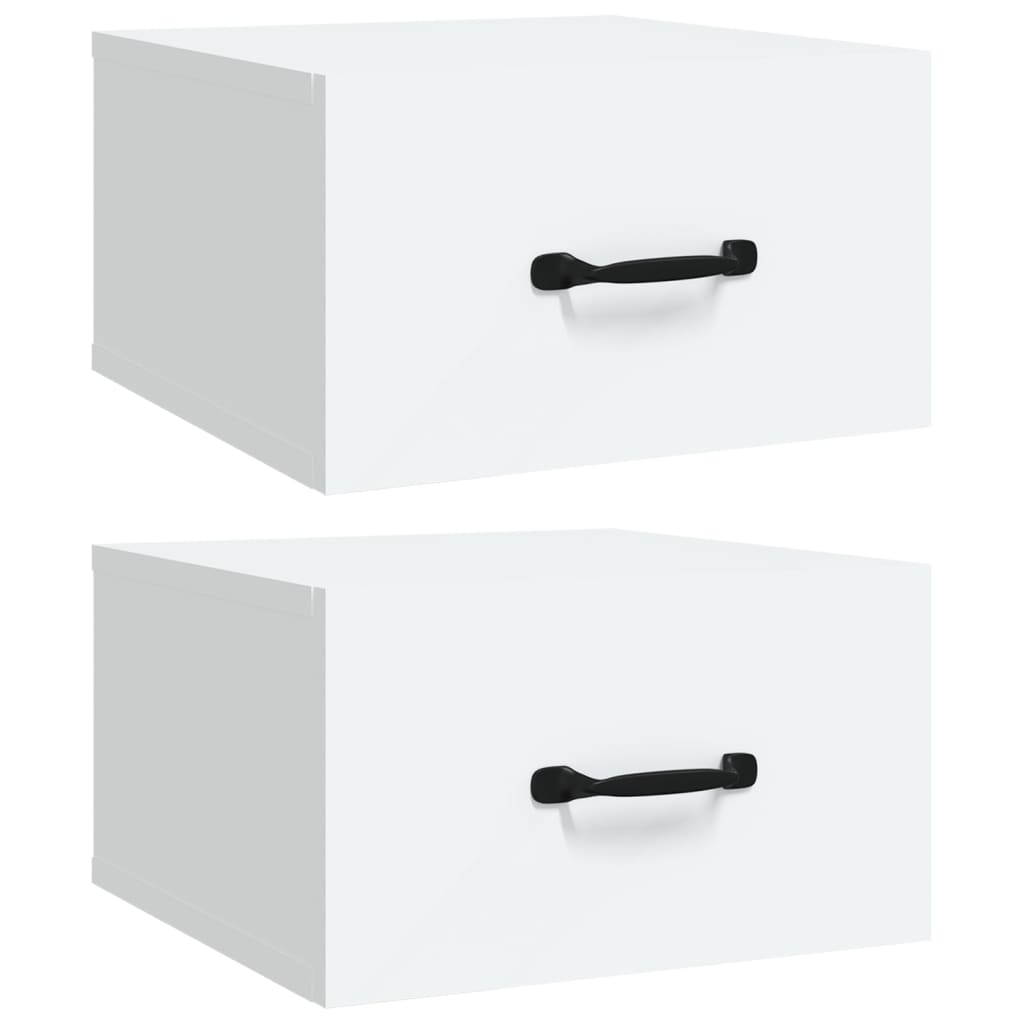 Tables de chevet murales 2 pcs blanc 35x35x20 cm - XIOS