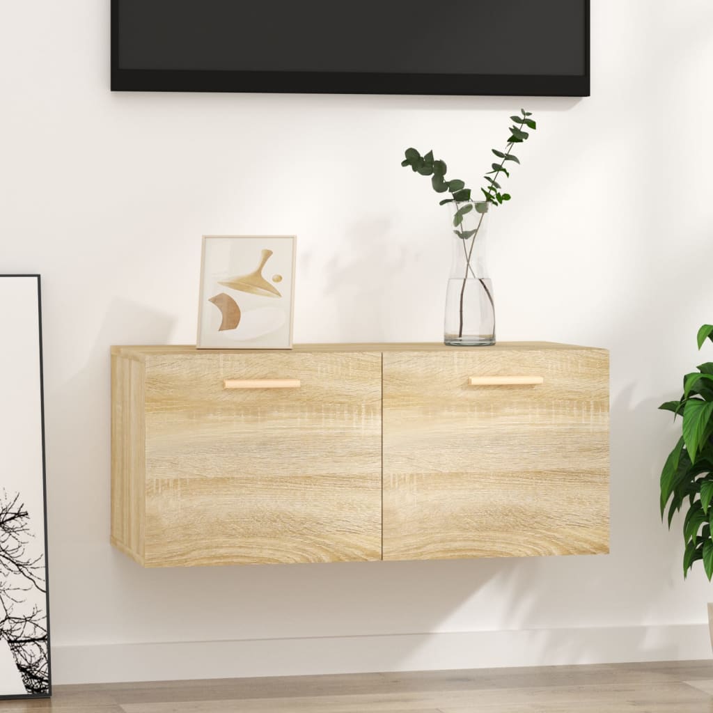 Armoire murale Chêne sonoma 80x35x36,5 cm Bois d'ingénierie - XIOS