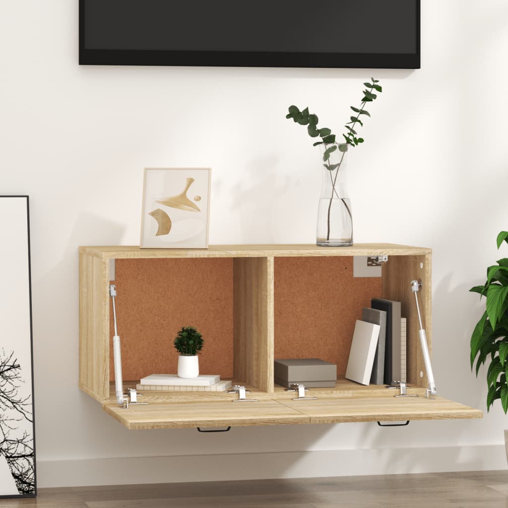 Armoire murale Chêne sonoma 80x35x36,5 cm Bois d'ingénierie - XIOS