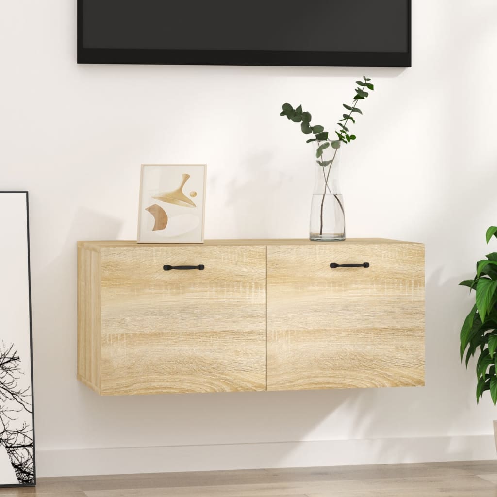 Armoire murale Chêne sonoma 80x35x36,5 cm Bois d'ingénierie - XIOS