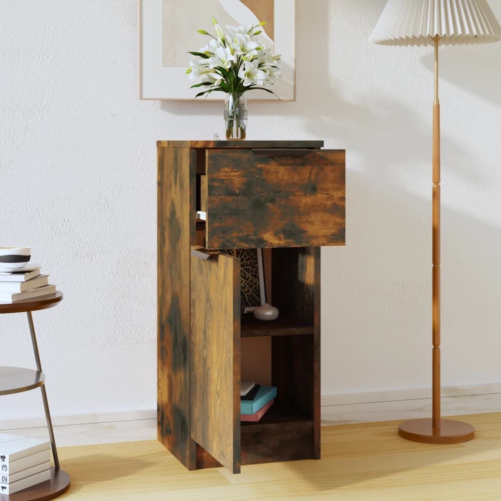 Buffet Chêne fumé 30x30x70 cm Bois d'ingénierie - XIOS