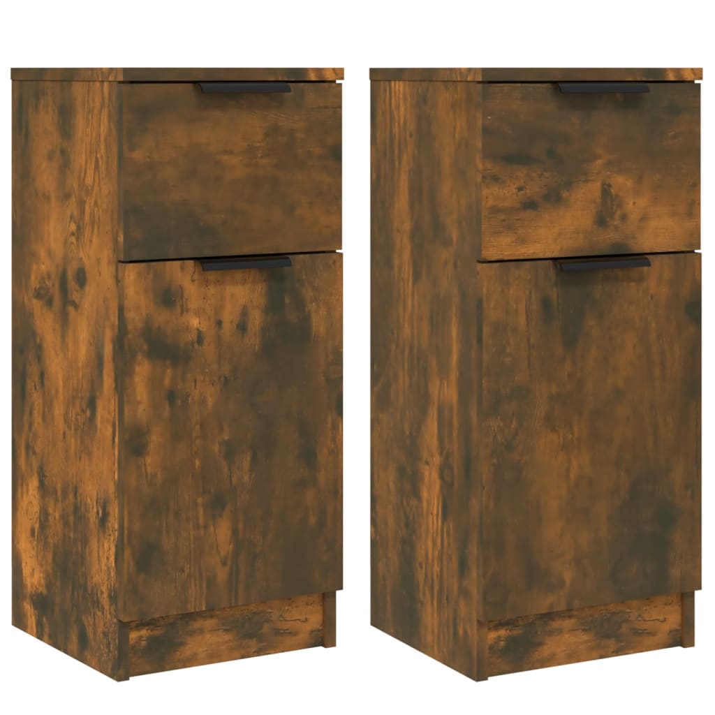 Buffets 2 pcs Chêne fumé 30x30x70 cm Bois d'ingénierie - XIOS