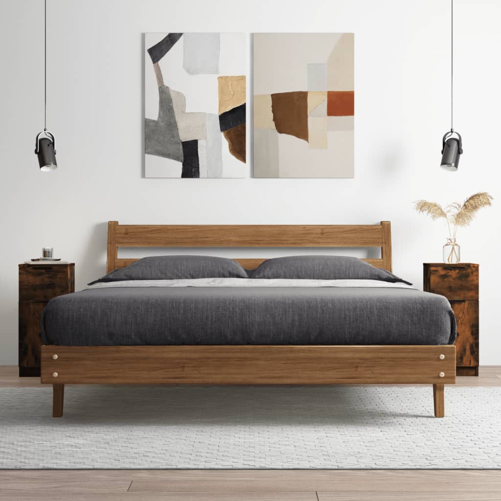 Buffets 2 pcs Chêne fumé 30x30x70 cm Bois d'ingénierie - XIOS