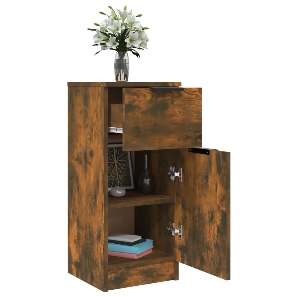 Buffets 2 pcs Chêne fumé 30x30x70 cm Bois d'ingénierie - XIOS
