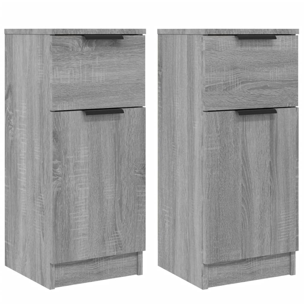 Buffets 2 pcs Sonoma gris 30x30x70 cm Bois d'ingénierie - XIOS