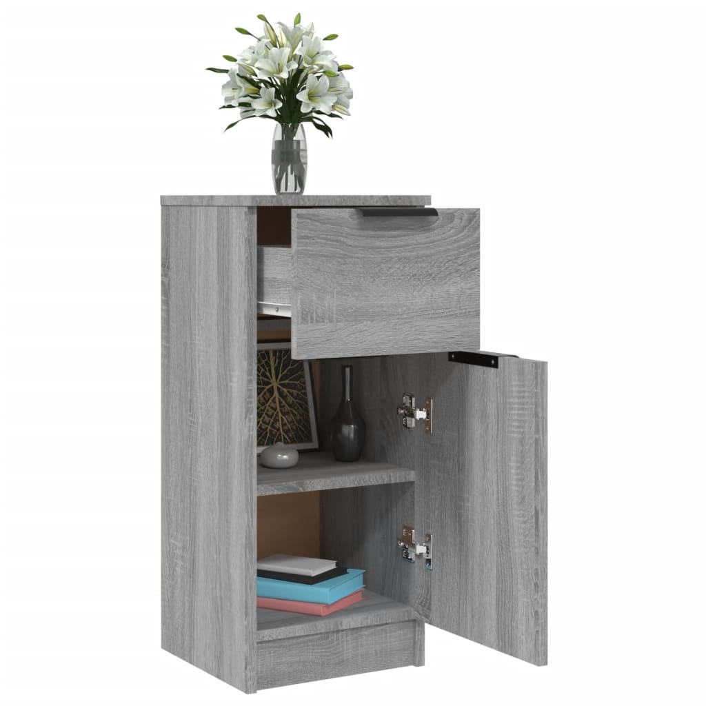 Buffets 2 pcs Sonoma gris 30x30x70 cm Bois d'ingénierie - XIOS