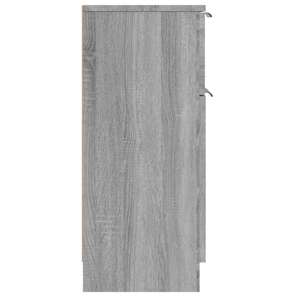 Buffets 2 pcs Sonoma gris 30x30x70 cm Bois d'ingénierie - XIOS