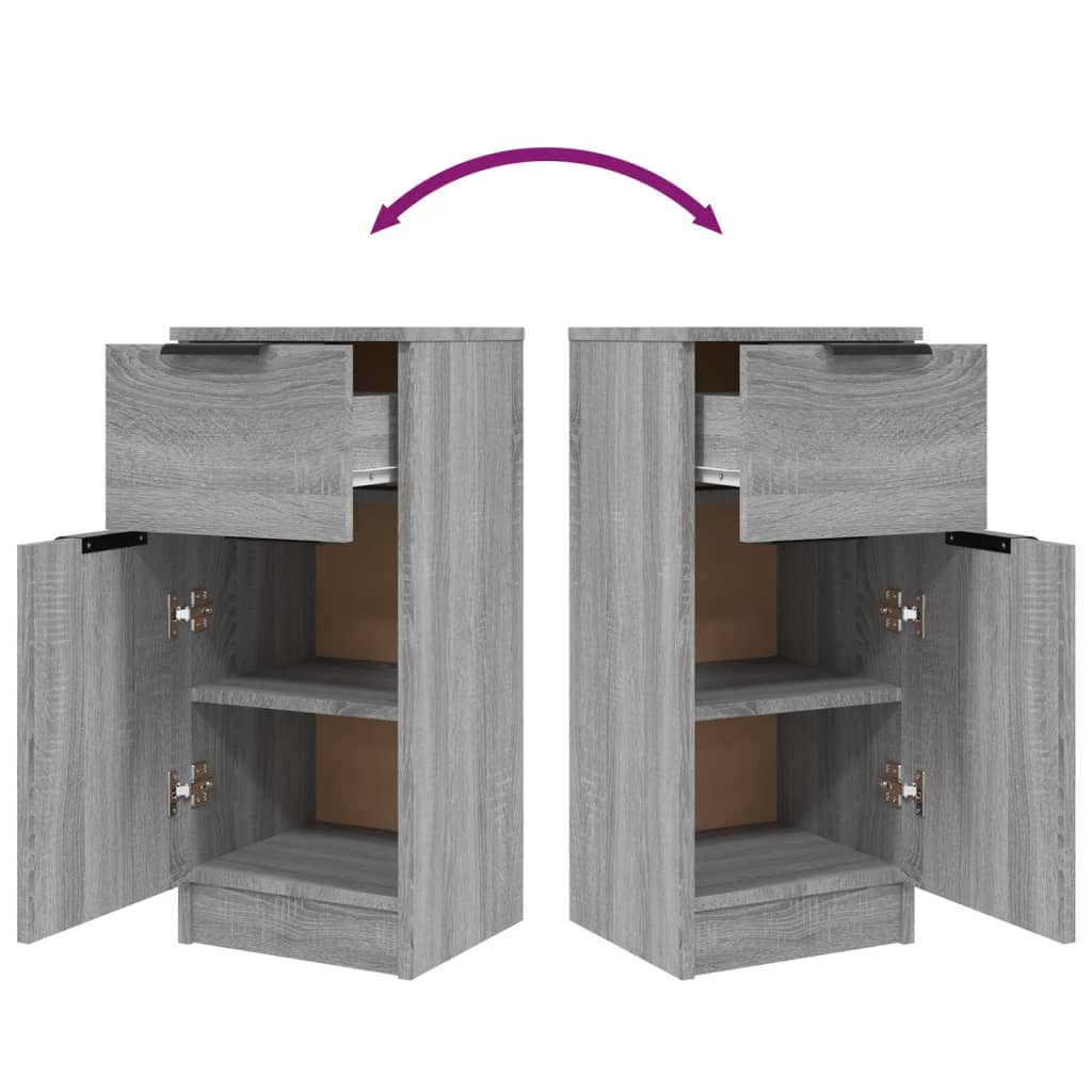 Buffets 2 pcs Sonoma gris 30x30x70 cm Bois d'ingénierie - XIOS