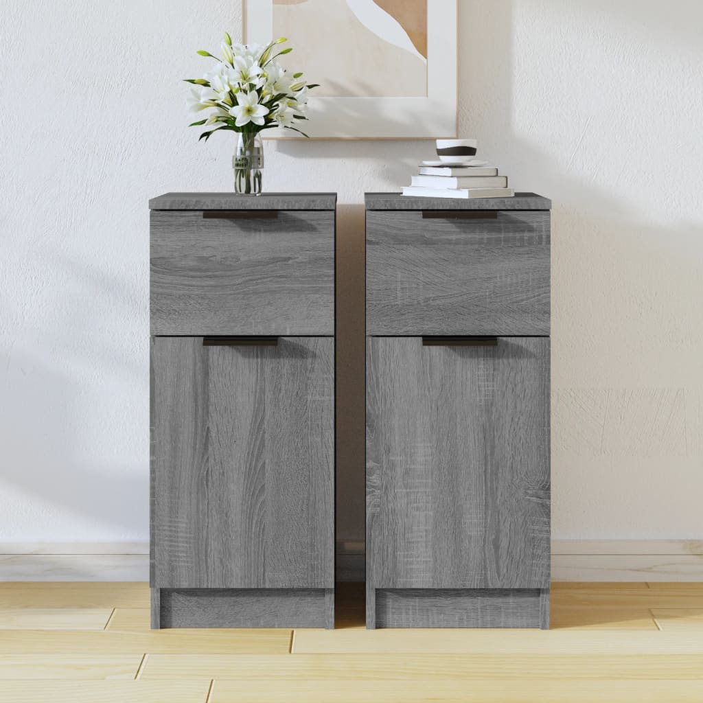 Buffets 2 pcs Sonoma gris 30x30x70 cm Bois d'ingénierie - XIOS