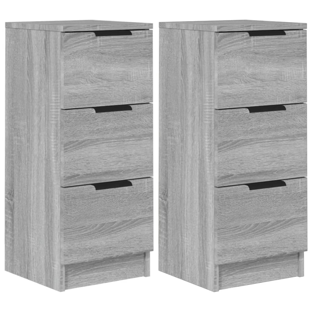 Buffets 2 pcs Sonoma gris 30x30x70 cm Bois d'ingénierie - XIOS