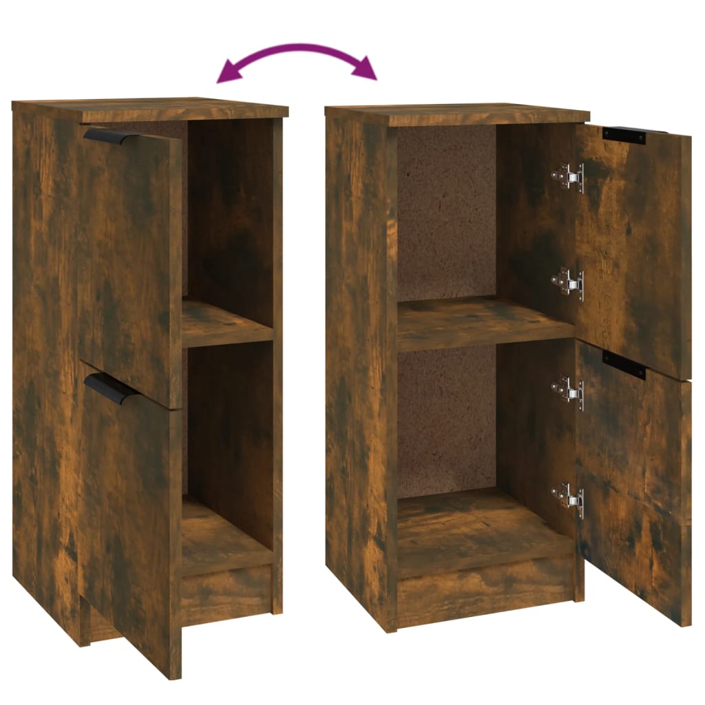 Buffets 2 pcs Chêne fumé 30x30x70 cm Bois d'ingénierie - XIOS