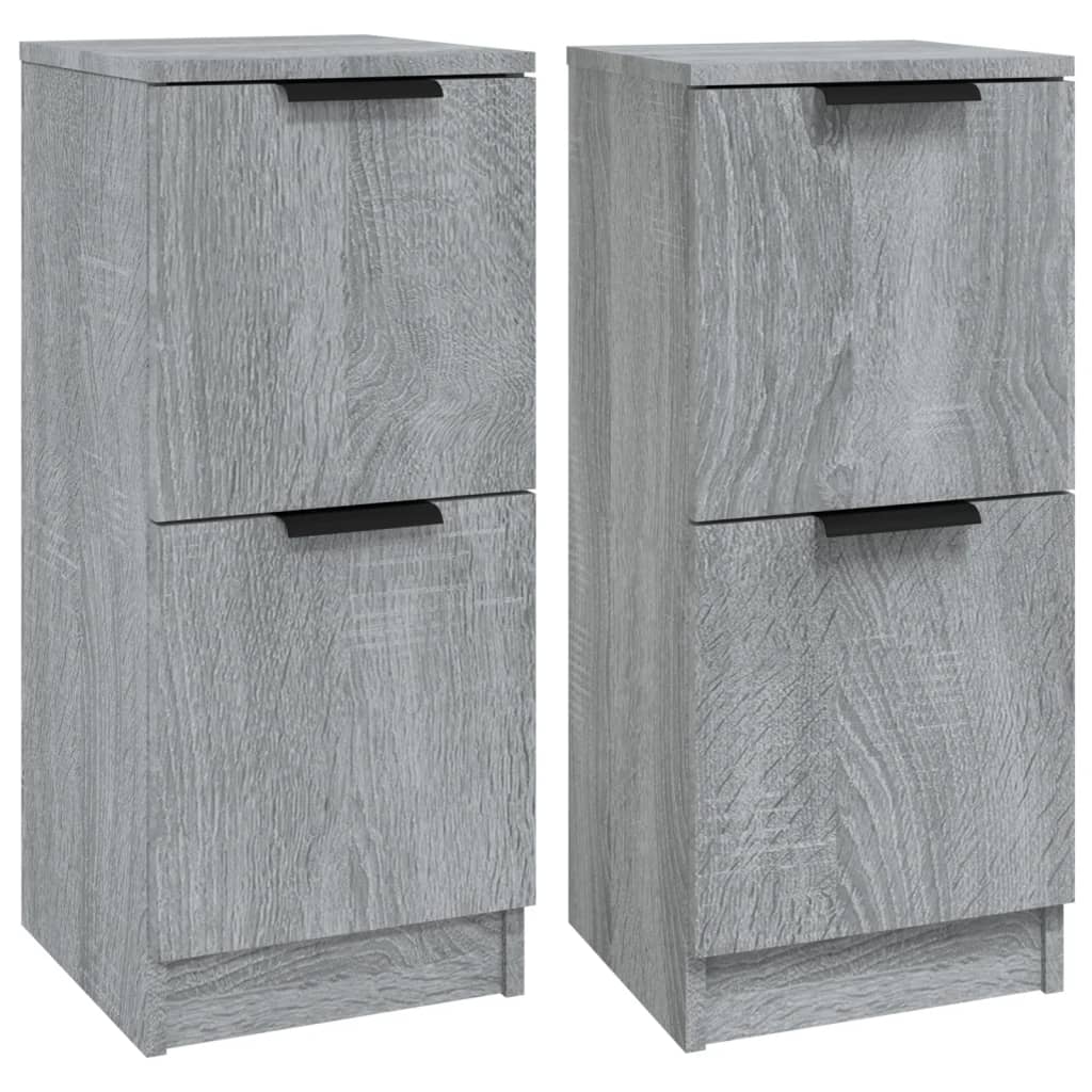 Buffets 2 pcs Sonoma gris 30x30x70 cm Bois d'ingénierie - XIOS