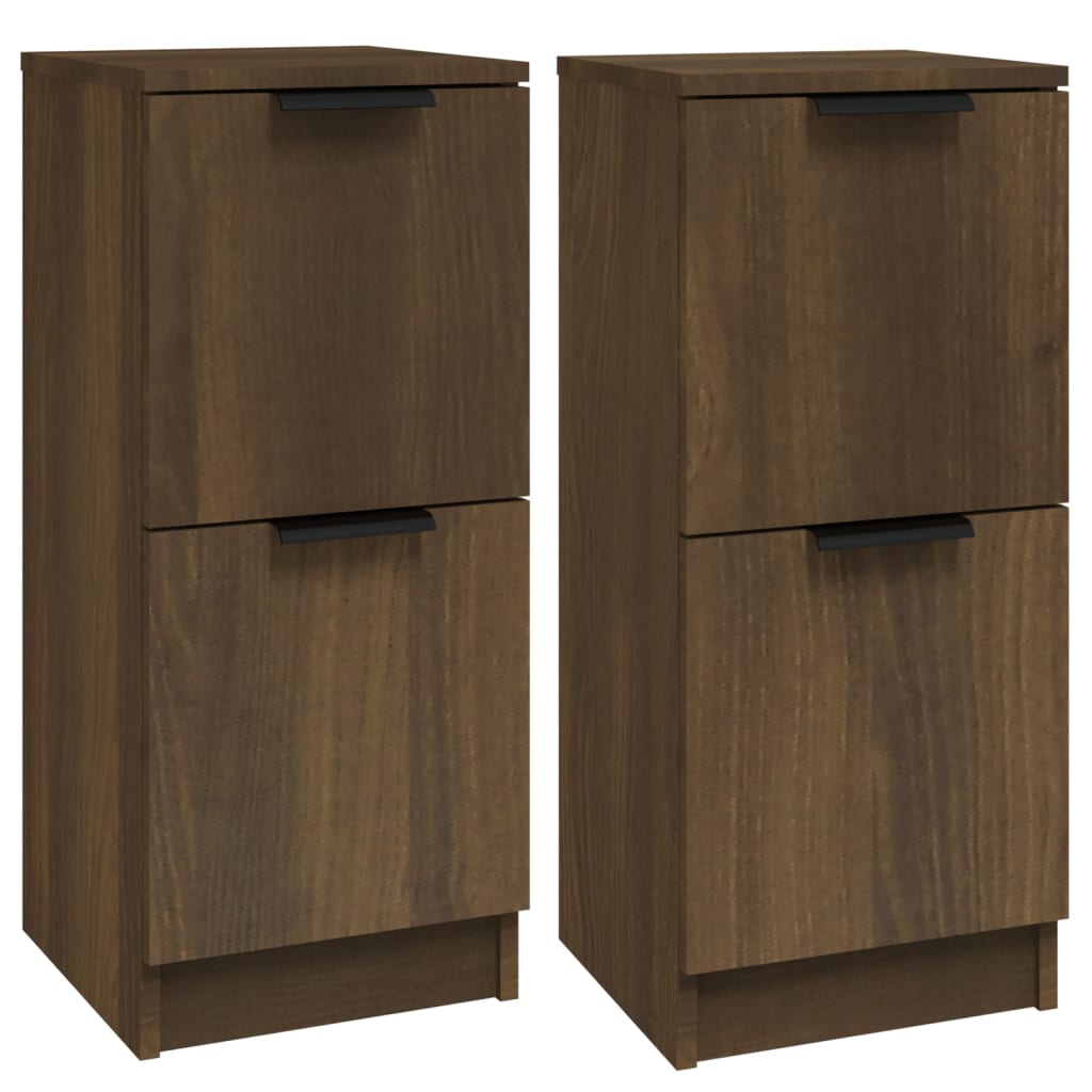 Buffets 2 pcs chêne marron 30x30x70 cm Bois d'ingénierie - XIOS