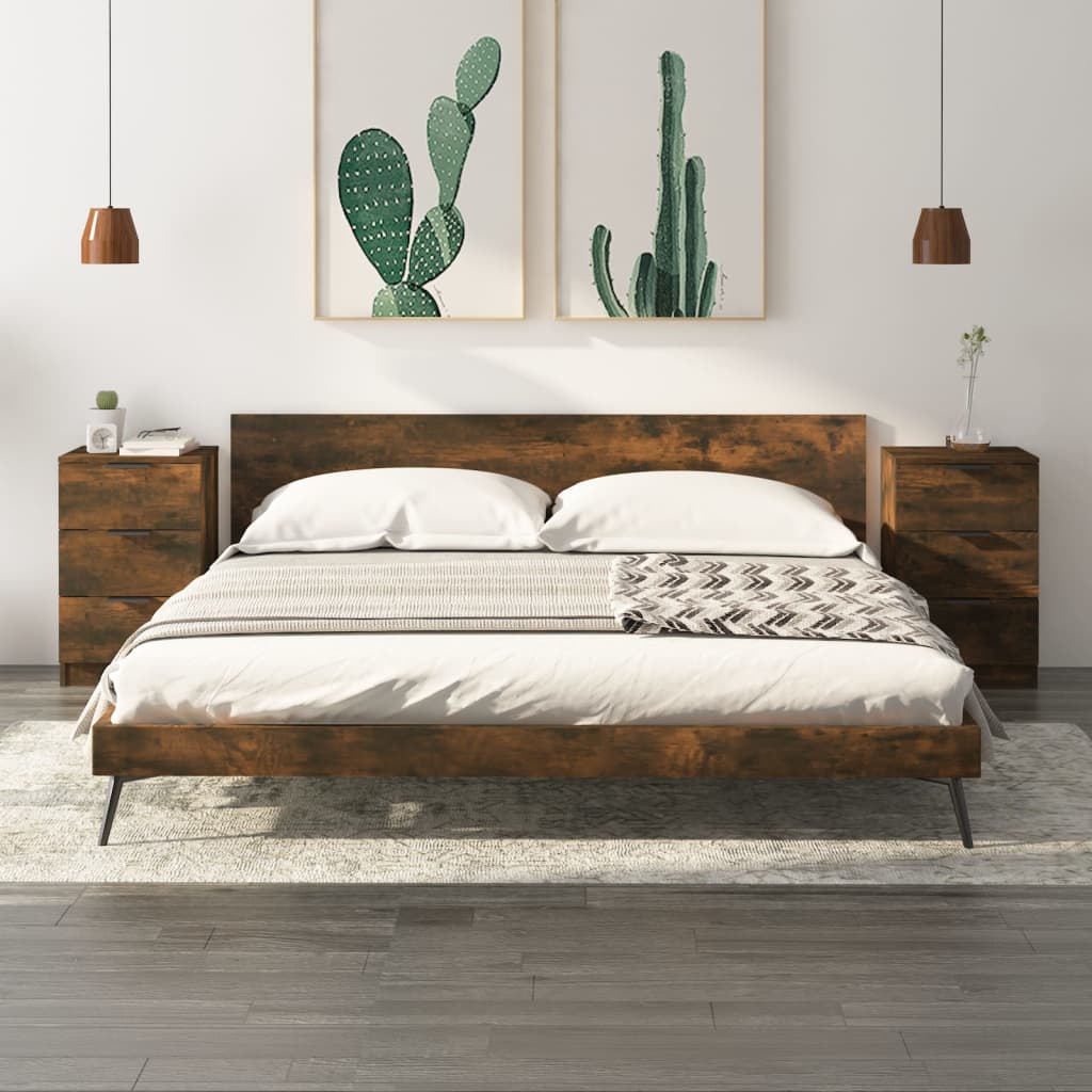 Tables de chevet 2 pcs Chêne fumé 40x36x65 cm - XIOS