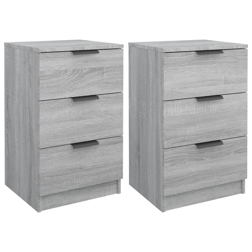 Tables de chevet 2 pcs Sonoma gris 40x36x65 cm - XIOS
