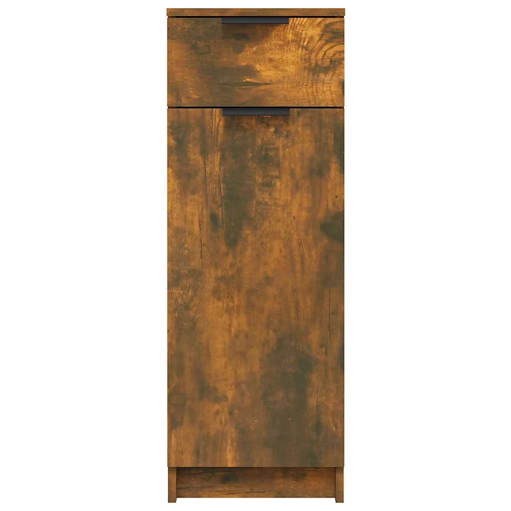 Armoire de bain Chêne fumé 32x34x90 cm Bois d'ingénierie - XIOS