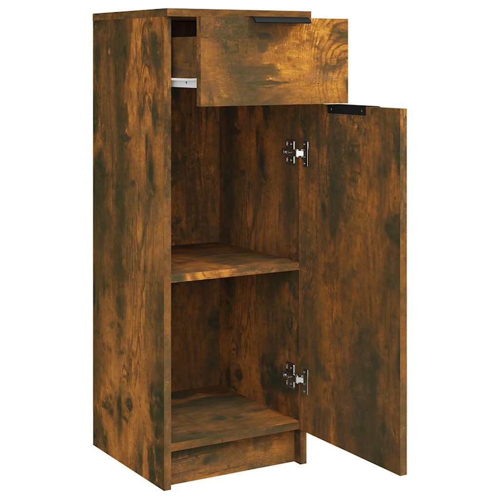 Armoire de bain Chêne fumé 32x34x90 cm Bois d'ingénierie - XIOS