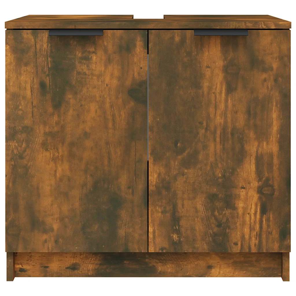 Armoire de bain Chêne fumé 64,5x33,5x59 cm Bois d'ingénierie - XIOS