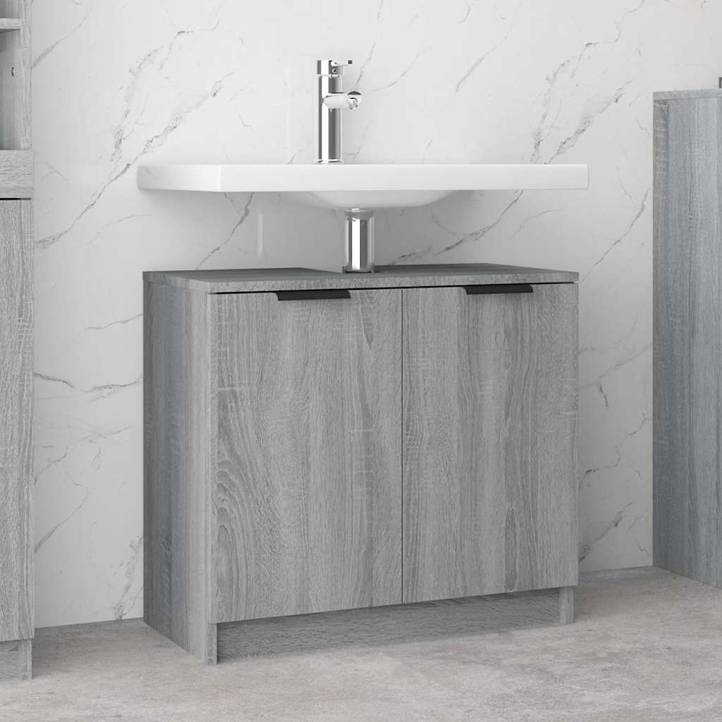 Armoire de bain Sonoma gris 64,5x33,5x59 cm Bois d'ingénierie - XIOS