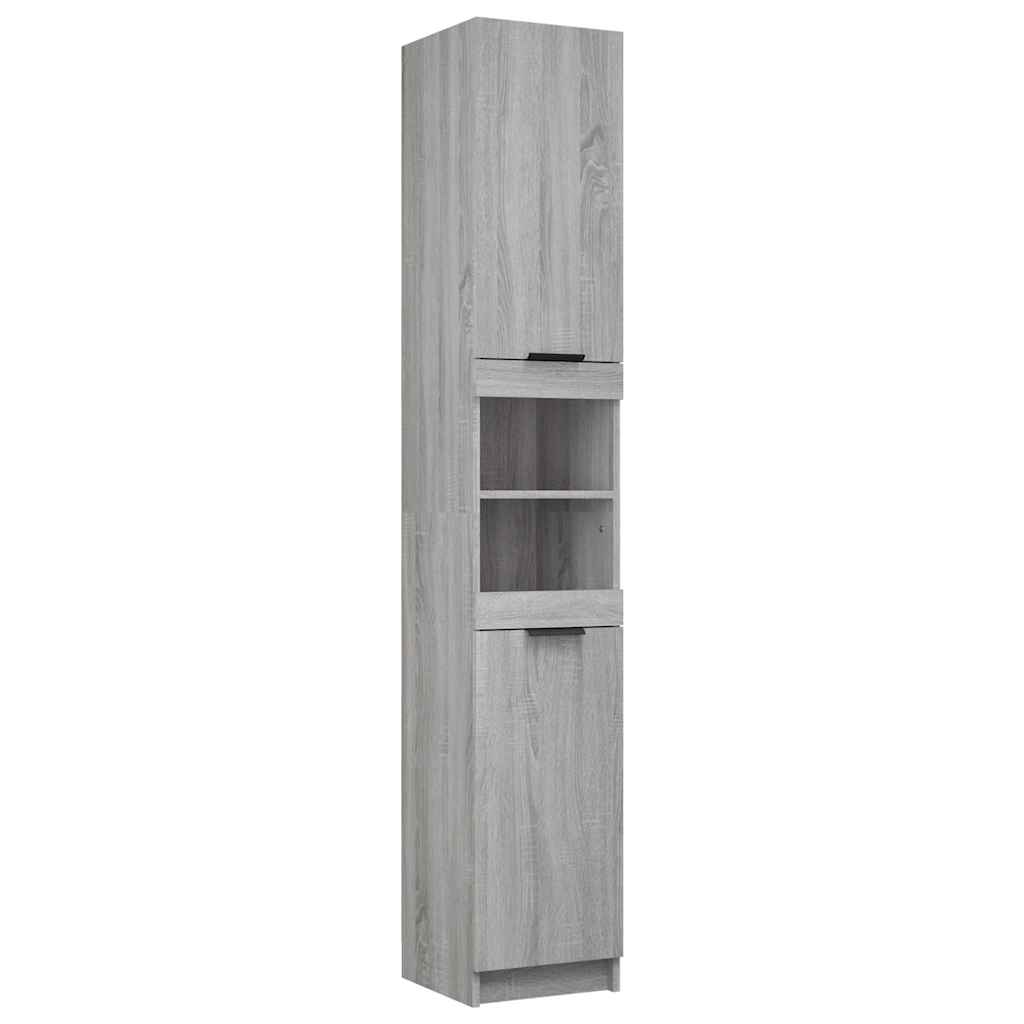 Armoire de bain Sonoma gris 32x34x188,5 cm Bois d'ingénierie - XIOS