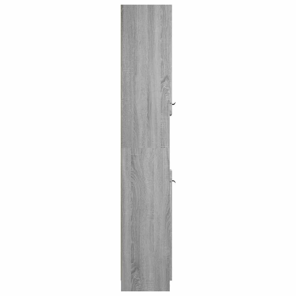 Armoire de bain Sonoma gris 32x34x188,5 cm Bois d'ingénierie - XIOS
