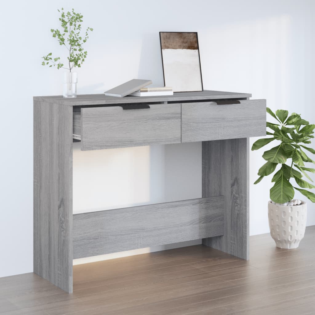 Table console Sonoma gris 90x36x75 cm Bois d'ingénierie - XIOS
