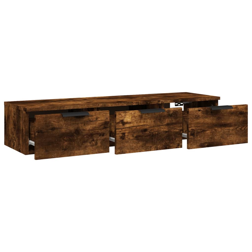 Armoire murale Chêne fumé 102x30x20 cm Bois d'ingénierie - XIOS