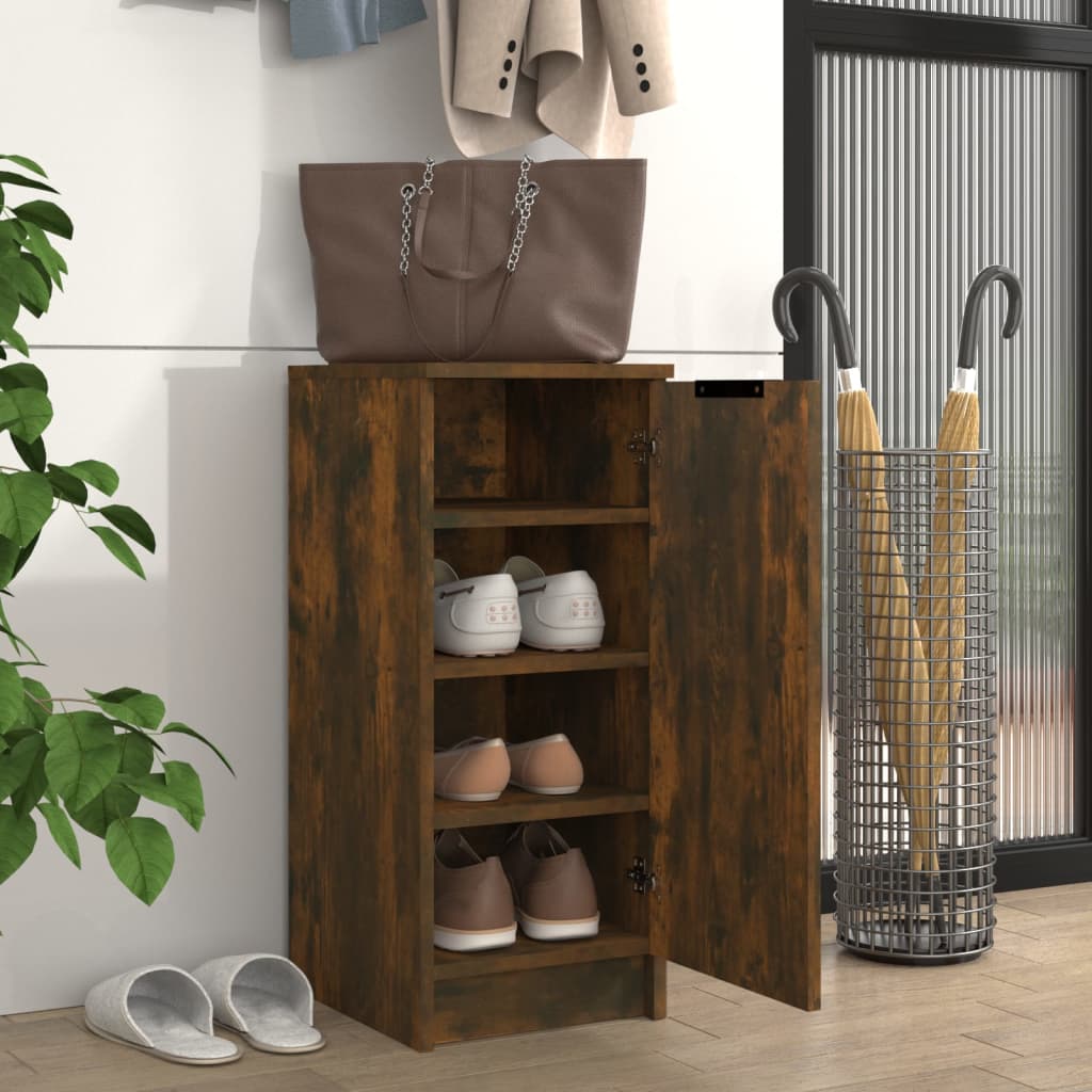 Armoire à chaussures Chêne fumé 30x35x70 cm Bois d'ingénierie - XIOS