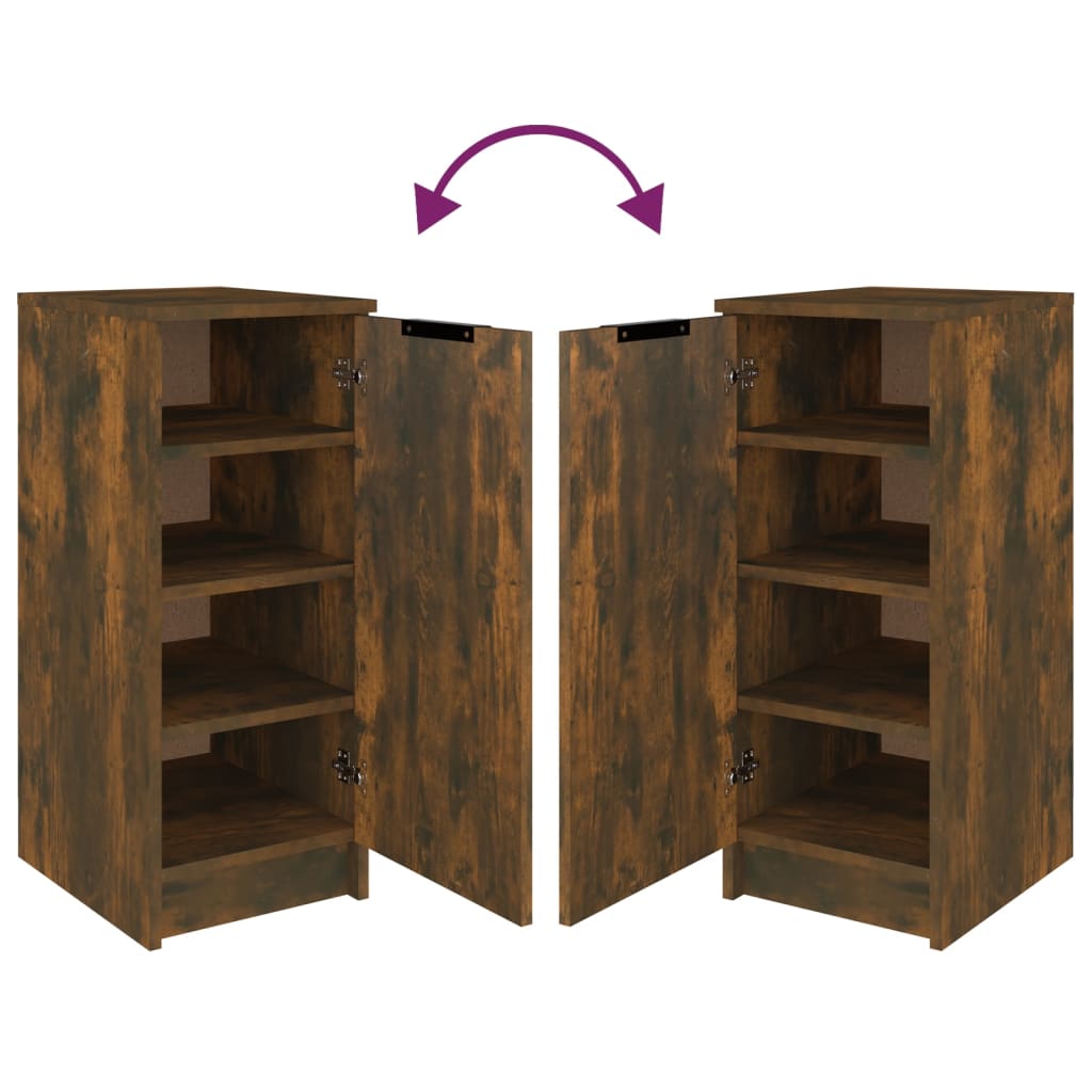 Armoire à chaussures Chêne fumé 30x35x70 cm Bois d'ingénierie - XIOS