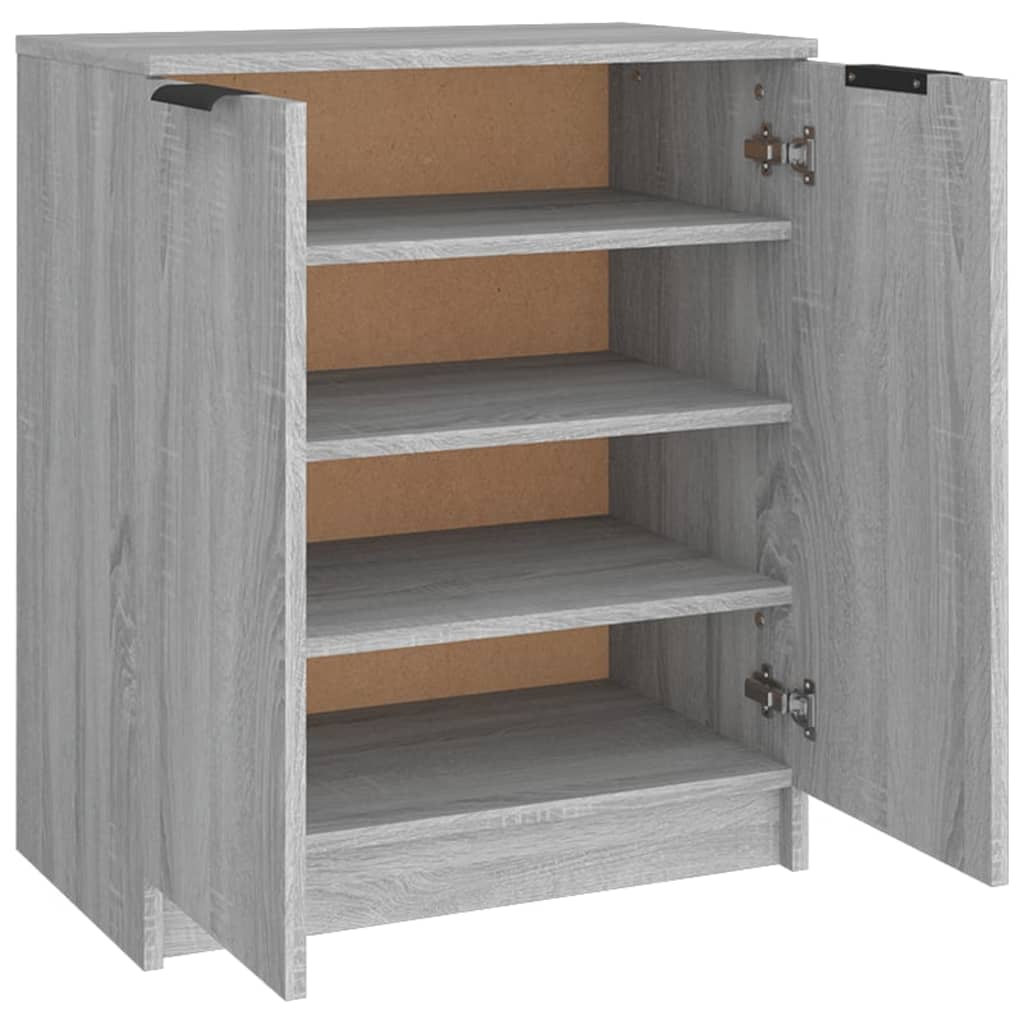 Meuble à chaussures Sonoma gris 59x35x70 cm Bois d'ingénierie - XIOS