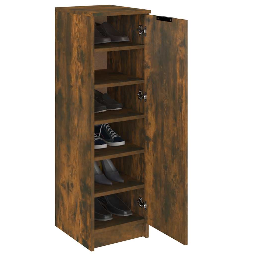 Meuble à chaussures Chêne fumé 30x35x100 cm Bois d'ingénierie - XIOS
