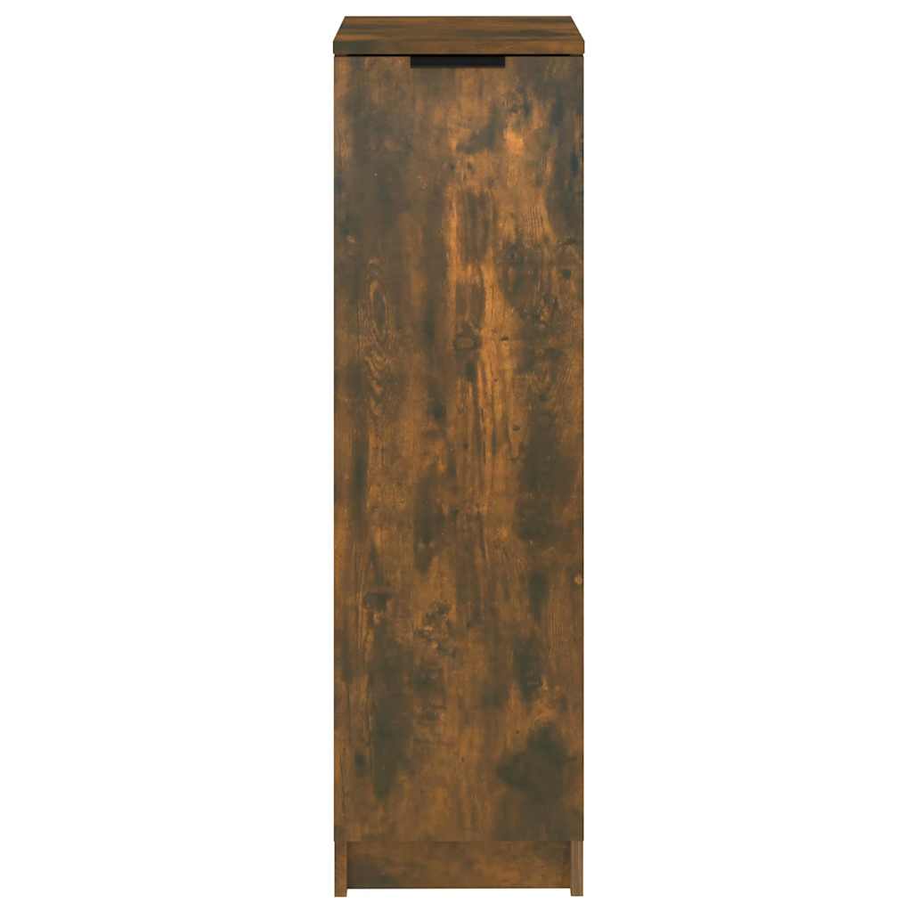 Meuble à chaussures Chêne fumé 30x35x100 cm Bois d'ingénierie - XIOS