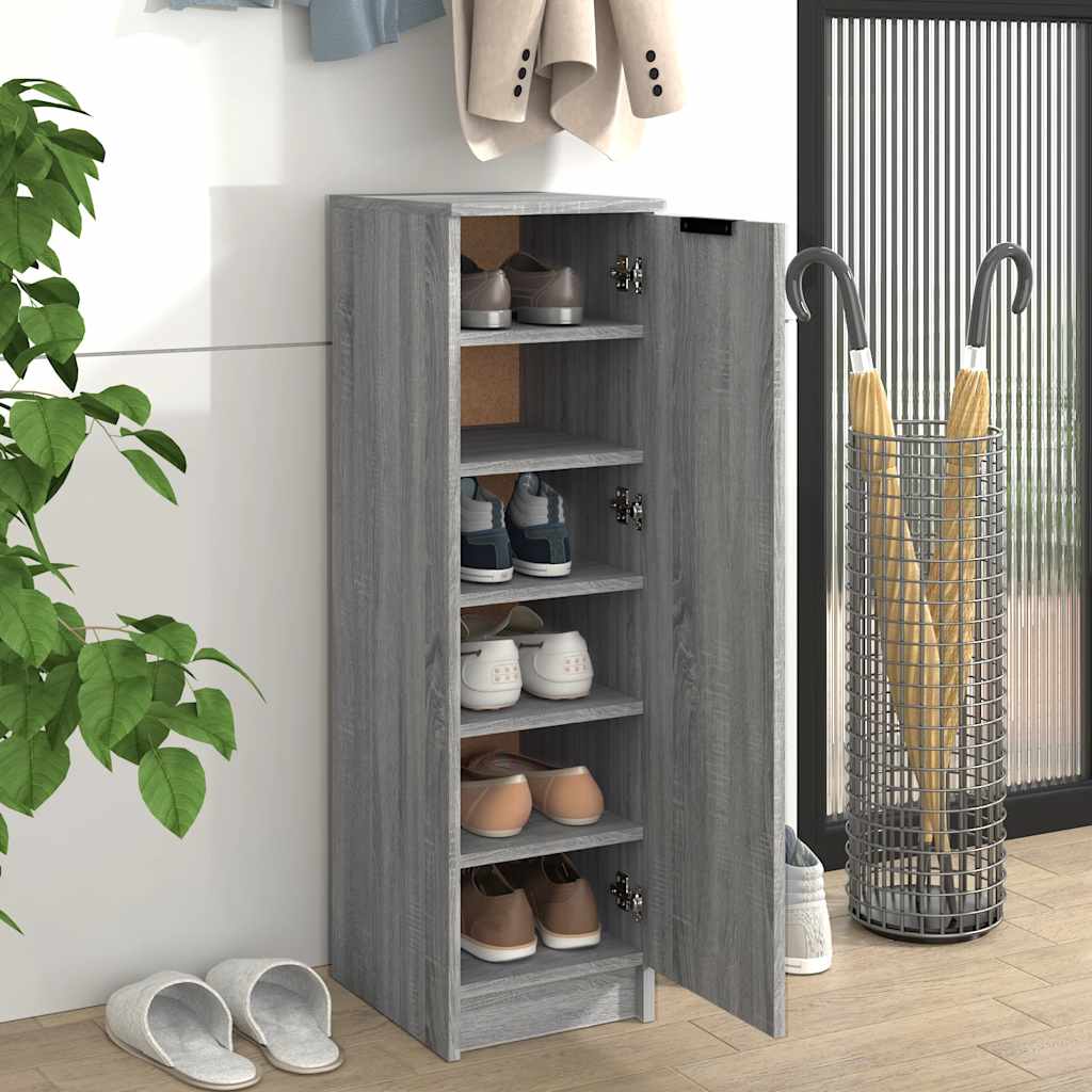 Meuble à chaussures Sonoma gris 30x35x100 cm Bois d'ingénierie - XIOS