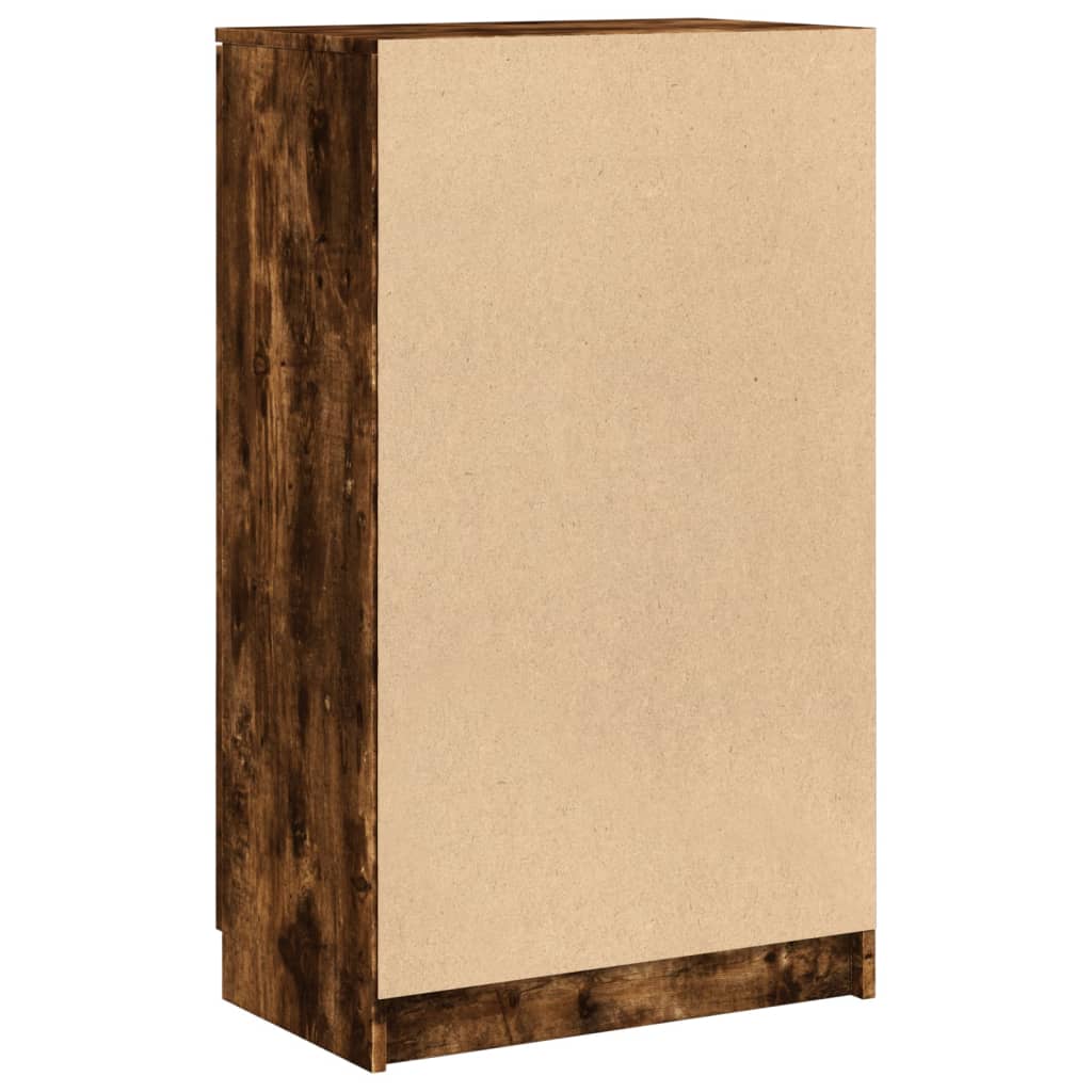 Meuble à chaussures Chêne fumé 59x35x100 cm Bois d'ingénierie - XIOS