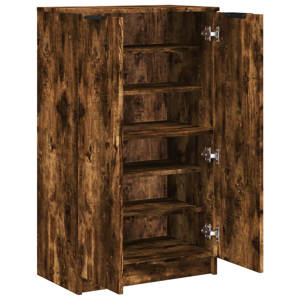 Meuble à chaussures Chêne fumé 59x35x100 cm Bois d'ingénierie - XIOS