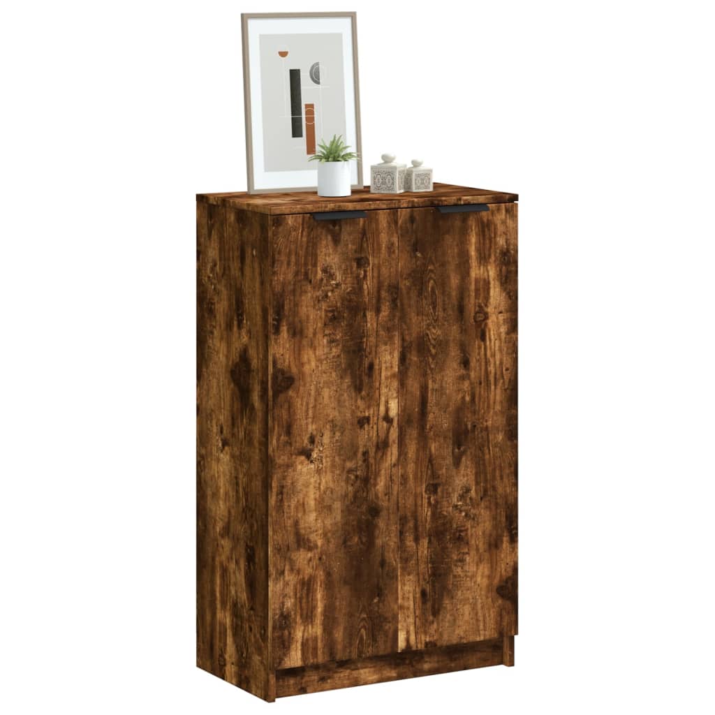 Meuble à chaussures Chêne fumé 59x35x100 cm Bois d'ingénierie - XIOS