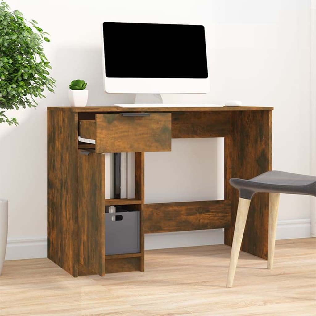 Bureau Chêne fumé 100x50x75 cm Bois d'ingénierie - XIOS