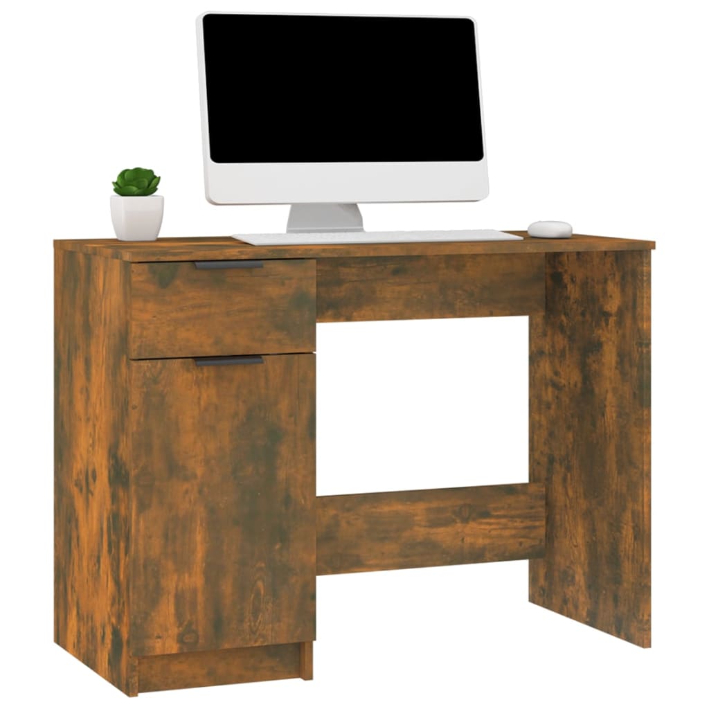 Bureau Chêne fumé 100x50x75 cm Bois d'ingénierie - XIOS