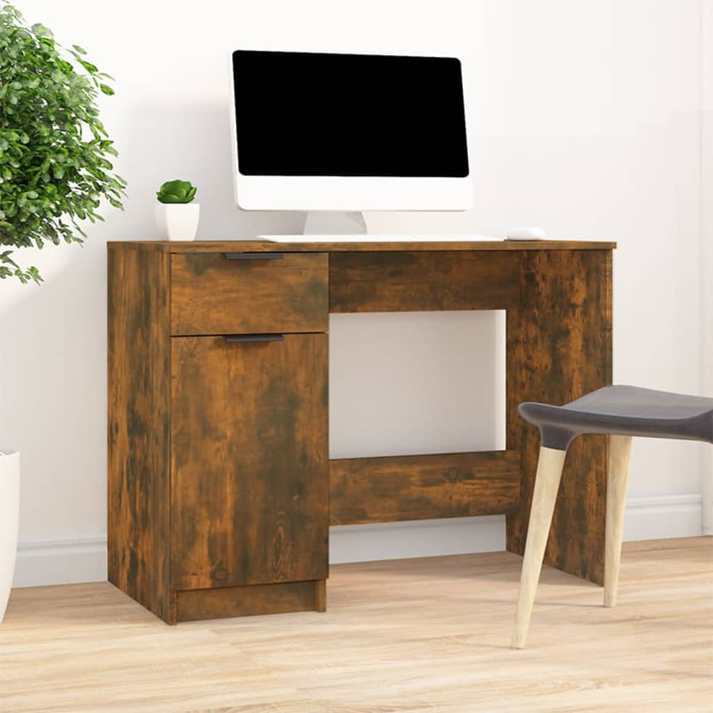 Bureau Chêne fumé 100x50x75 cm Bois d'ingénierie - XIOS